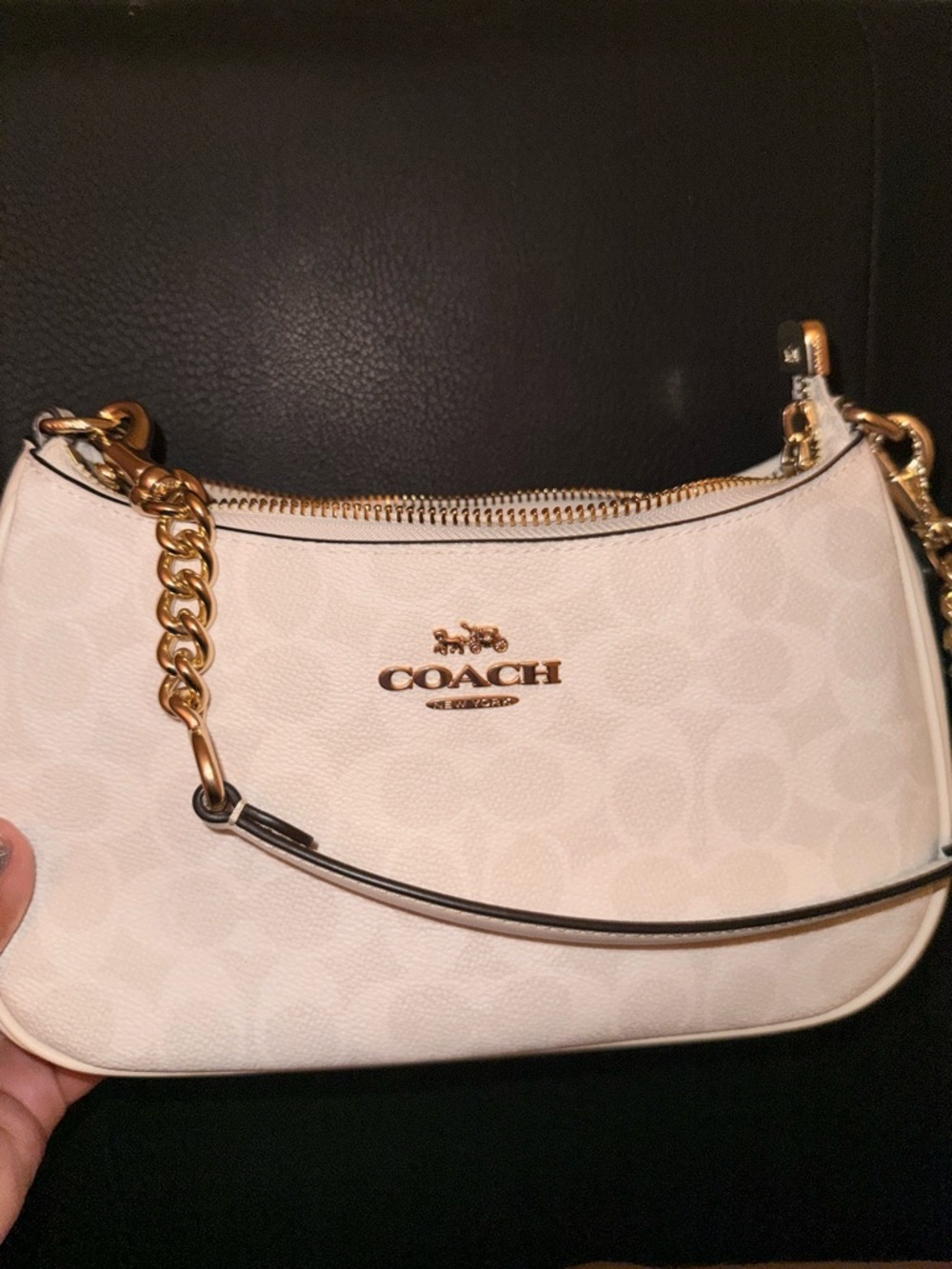 Coach Teri Shoulder Bag in Chalk - Picture 2 of 11